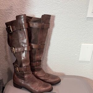 GUC Comfy Cole Haan Dark Brown Over the Knee Boots